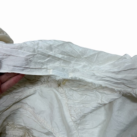 Krista Larson 100% Silk Cream Ivory Shirt Blouse OS Made in USA - Picture 2 of 16